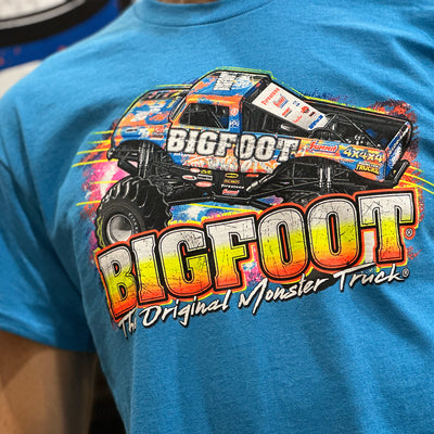 Fluorescent Print Heather Sapphire* BIGFOOT T-Shirt