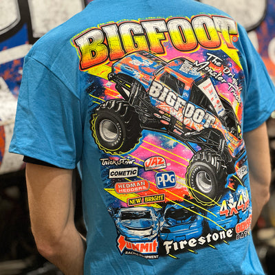 Fluorescent Print Heather Sapphire* BIGFOOT T-Shirt