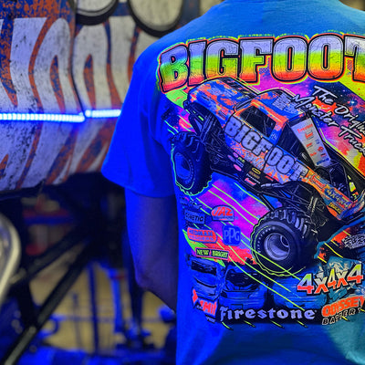 Fluorescent Print Heather Sapphire* BIGFOOT T-Shirt