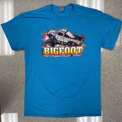 Fluorescent Print Heather Sapphire* BIGFOOT T-Shirt