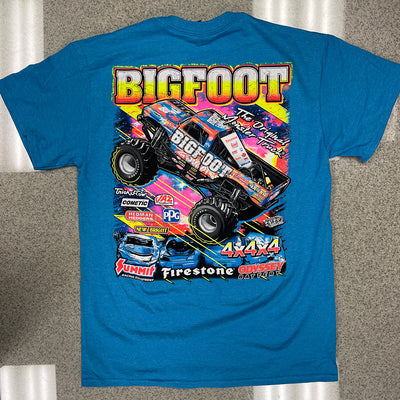 Fluorescent Print Heather Sapphire* BIGFOOT T-Shirt