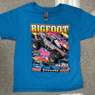 Fluorescent Print Heather Sapphire* BIGFOOT T-Shirt