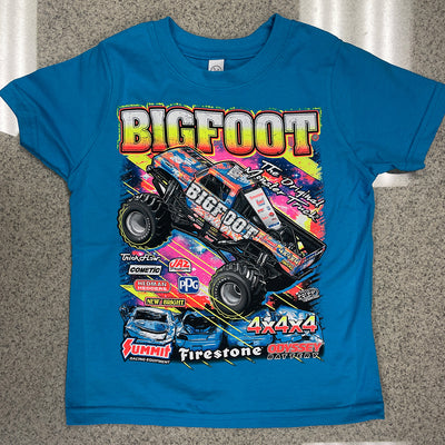 Fluorescent Print Heather Sapphire* BIGFOOT T-Shirt