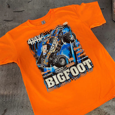 Youth Large 14-16 BIGFOOT T-Shirt with Glow-In-The-Dark Lettering