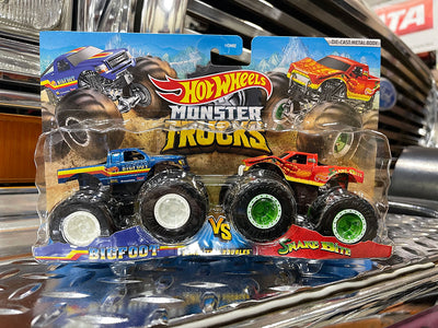 SALE: 2-Pack BIGFOOT vs. Red Snake Bite 1:64 Scale Hot Wheels Die-Cast Toy Set