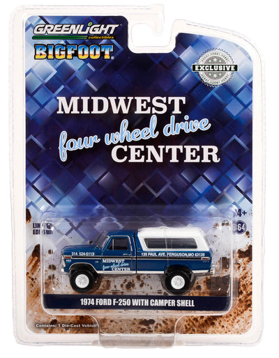 SALE - NOT A TOY - 1:64 Greenlight Collectibles Midwest 4WD Camper Truck Die-Cast