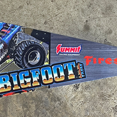 1/2 PRICE SALE - BIGFOOT Felt Pennant (wheelie slate)