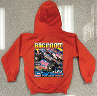 Orange Youth BIGFOOT Hoodie With Fluorescent Colors