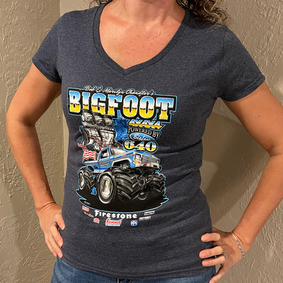 Ladies BIGFOOT #1 V-Neck T-Shirt