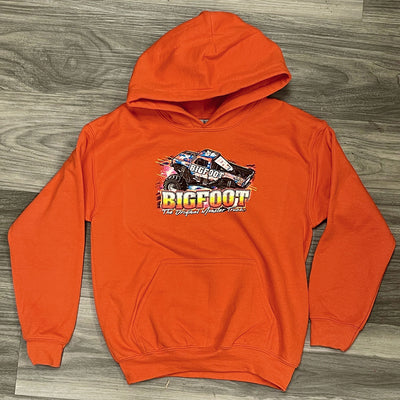 Orange Youth BIGFOOT Hoodie With Fluorescent Colors