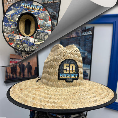 50th Anniversary Straw Hat With Classic Images Underneath