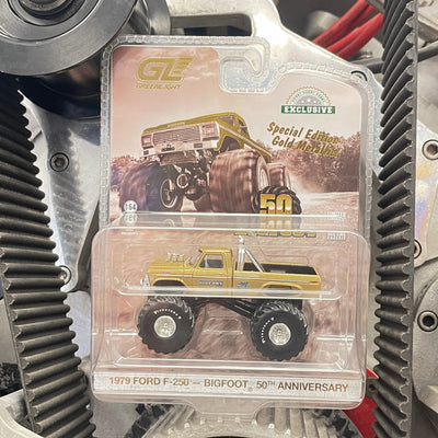 NOT A TOY - Gold 50th Anniversary Edition 1:64 Greenlight Collectibles BIGFOOT #1 Die-Cast