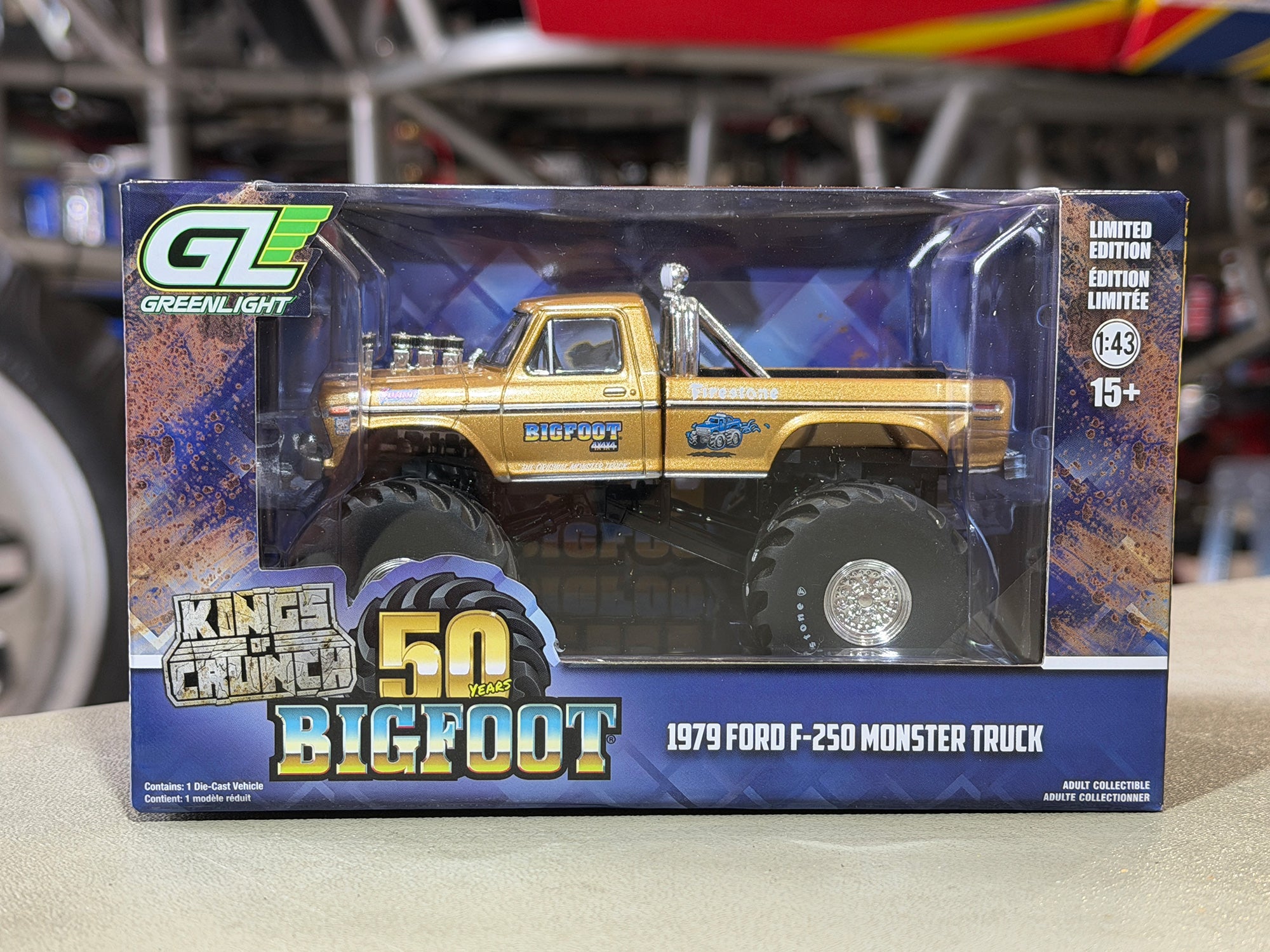 NOT A TOY - Gold 50th Anniversary 1:43 Greenlight Collectibles BIGFOOT #1 Die-Cast