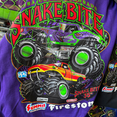 SNAKE BITE 35th Anniversary Adult PURPLE T-Shirt