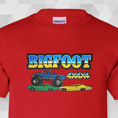 Vintage BIGFOOT Car Crush Youth T-Shirt