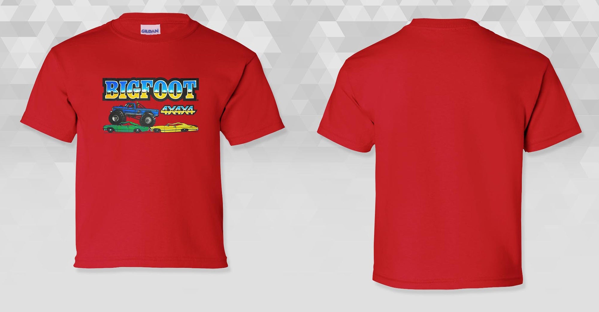 Vintage BIGFOOT Car Crush Youth T-Shirt