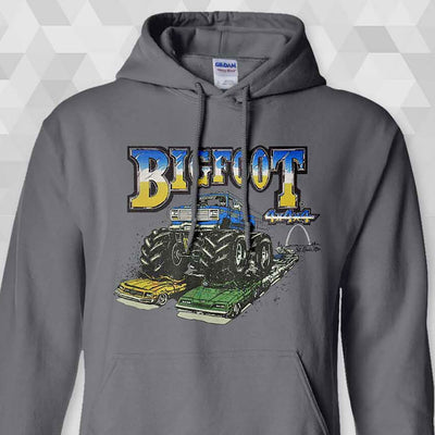 Retro BIGFOOT Charcoal Gildan Hoodie