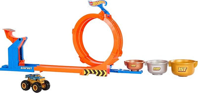 Hot Wheels Loop-And-Flip Trophy Challenge 1:64 Scale Toy Track Set