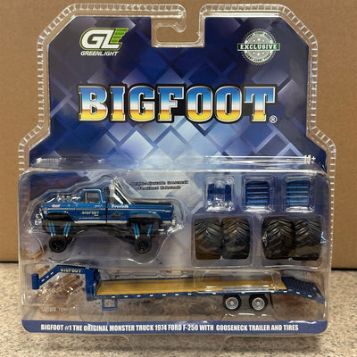 NOT A TOY - 1:64 Greenlight Collectibles BIGFOOT #1 Gooseneck Trailer