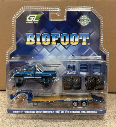 NOT A TOY - 1:64 Greenlight Collectibles BIGFOOT #1 Gooseneck Trailer
