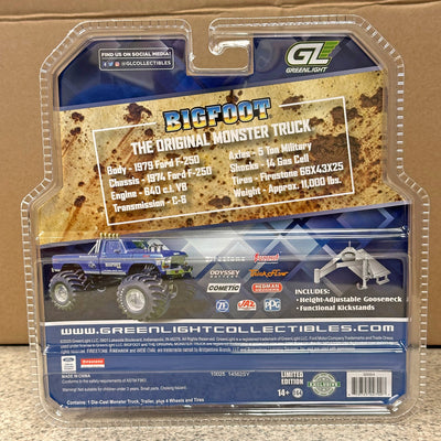 NOT A TOY - 1:64 Greenlight Collectibles BIGFOOT #1 Gooseneck Trailer