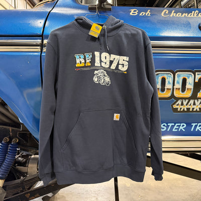 CARHARTT Navy Blue Distressed BIGFOOT Cartoon Hoodie