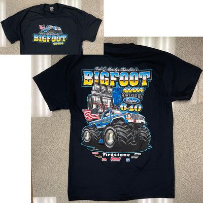 BIGFOOT 1 w/Engine Black LARGE T-Shirt