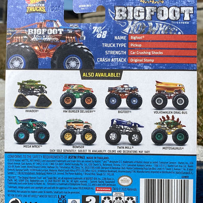 Hot Wheels Collab BIGFOOT 1:64 Scale Die-Cast Toy